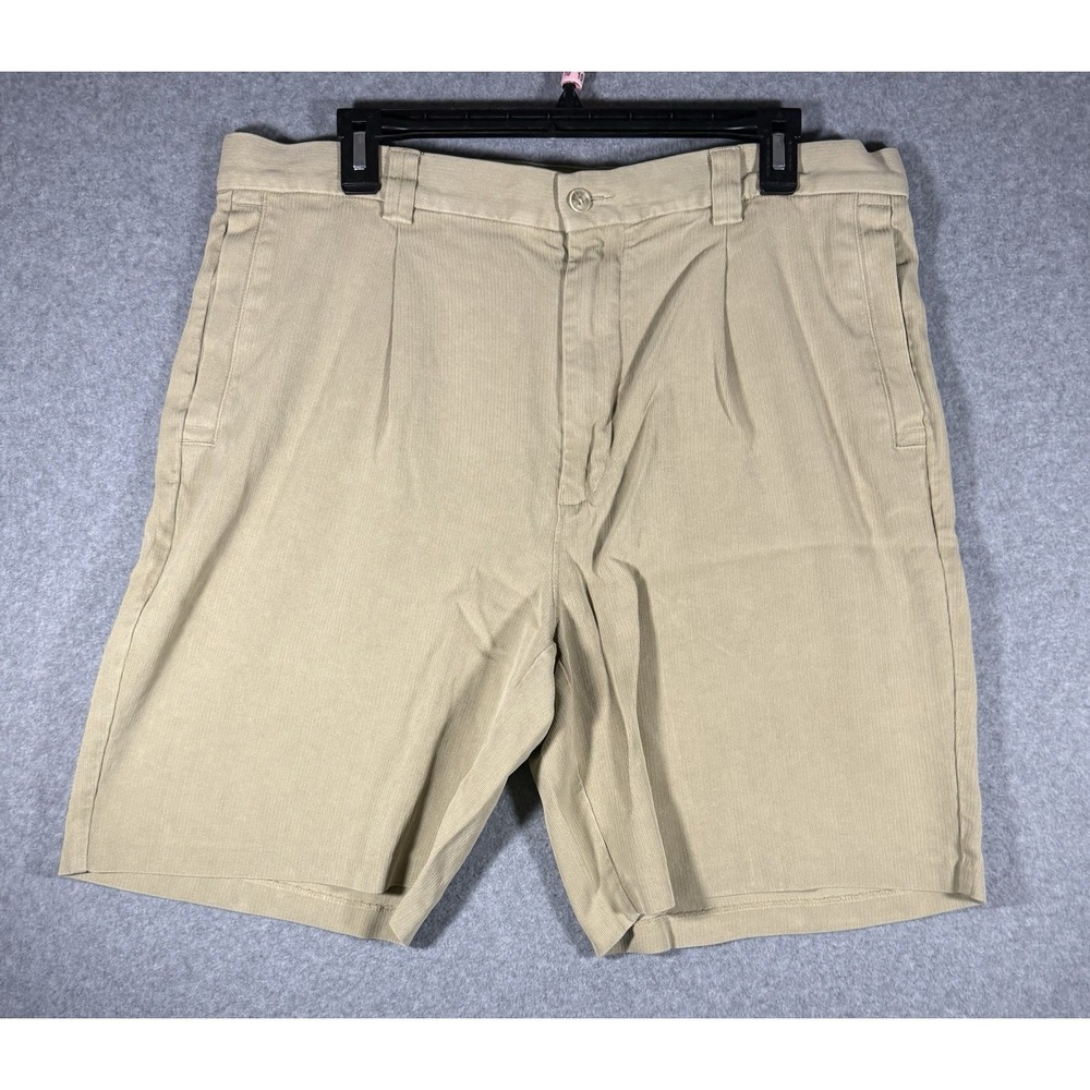 Tommy Bahama Shorts Size 36 Khaki Pleated 100% Silk